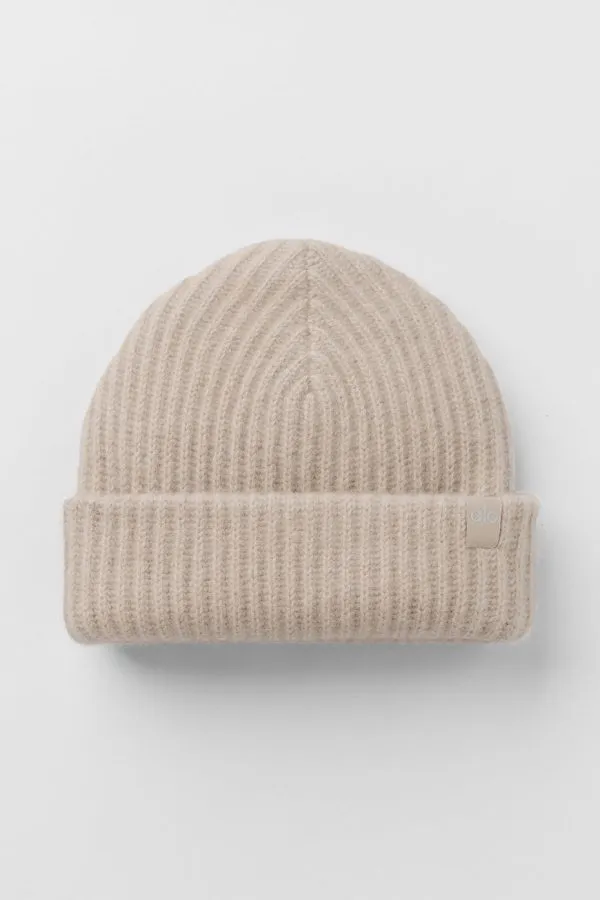 Courchevel Cashmere Beanie - Oat Heather