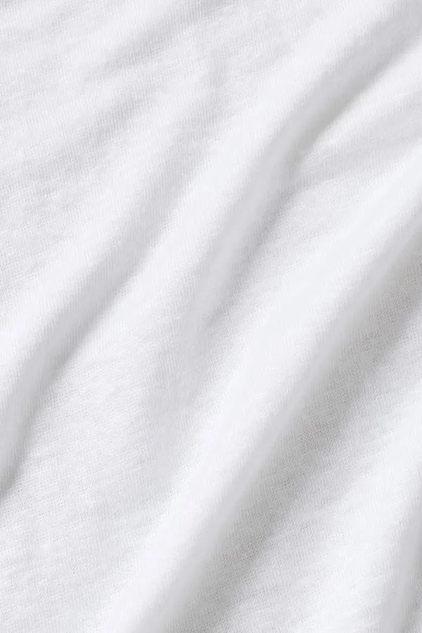 Linen Jersey Coastal Short Sleeve Tee - White