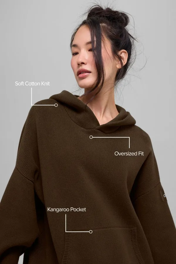 Scholar Hooded Sweater - Espresso