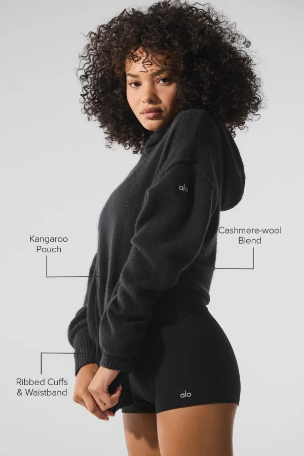 Wool Cashmere New Class Hoodie - Black